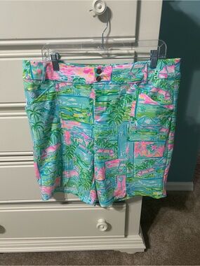 Lilly Pulitzer Bettina shorts Honda Classic 16 EUC